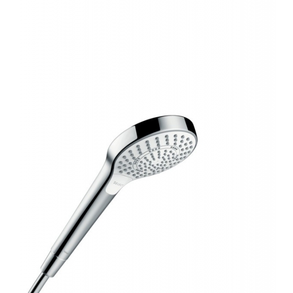 Hansgrohe 26800400 Croma Select S 三速按摩花灑頭 (白色/鍍鉻)